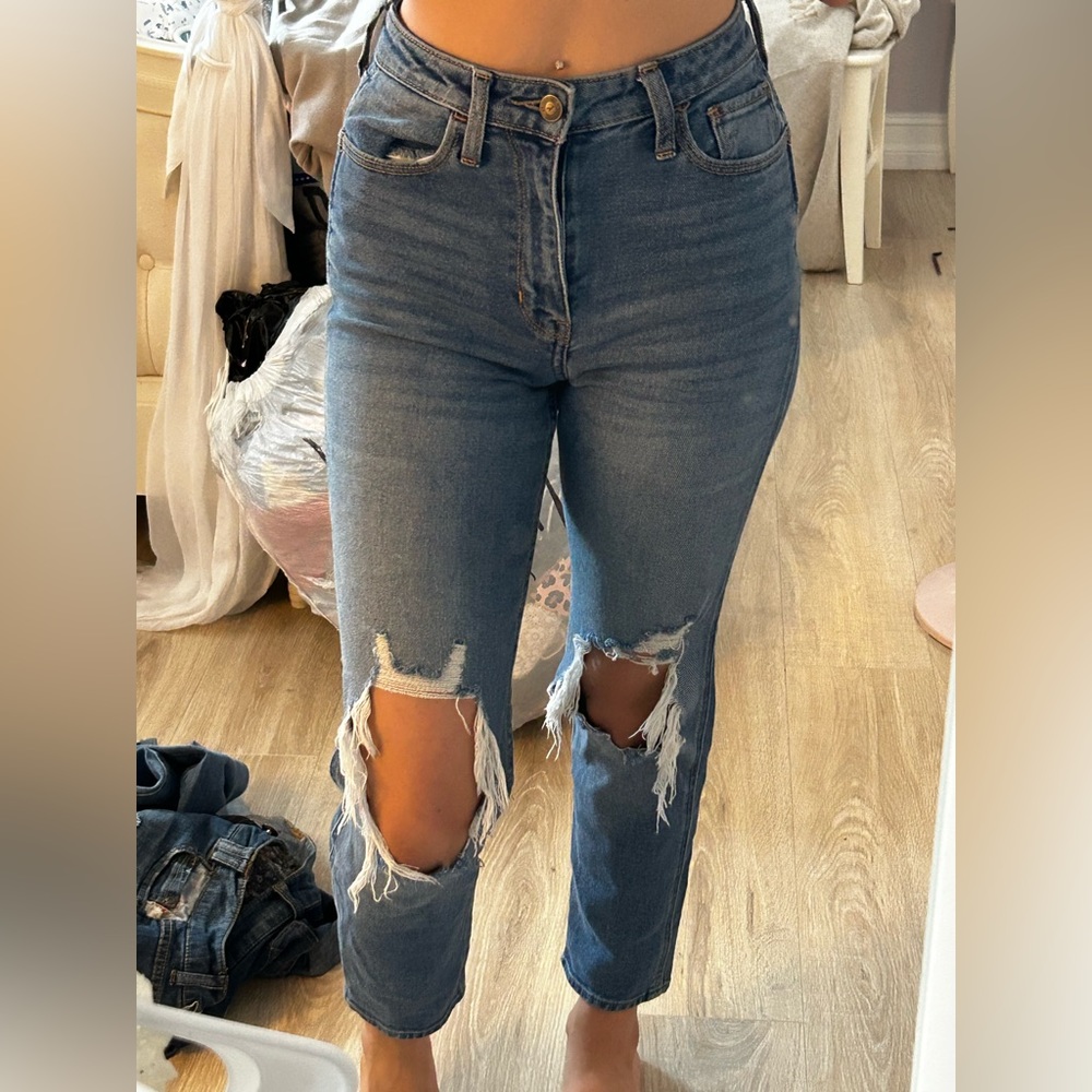 hollister mom jeans